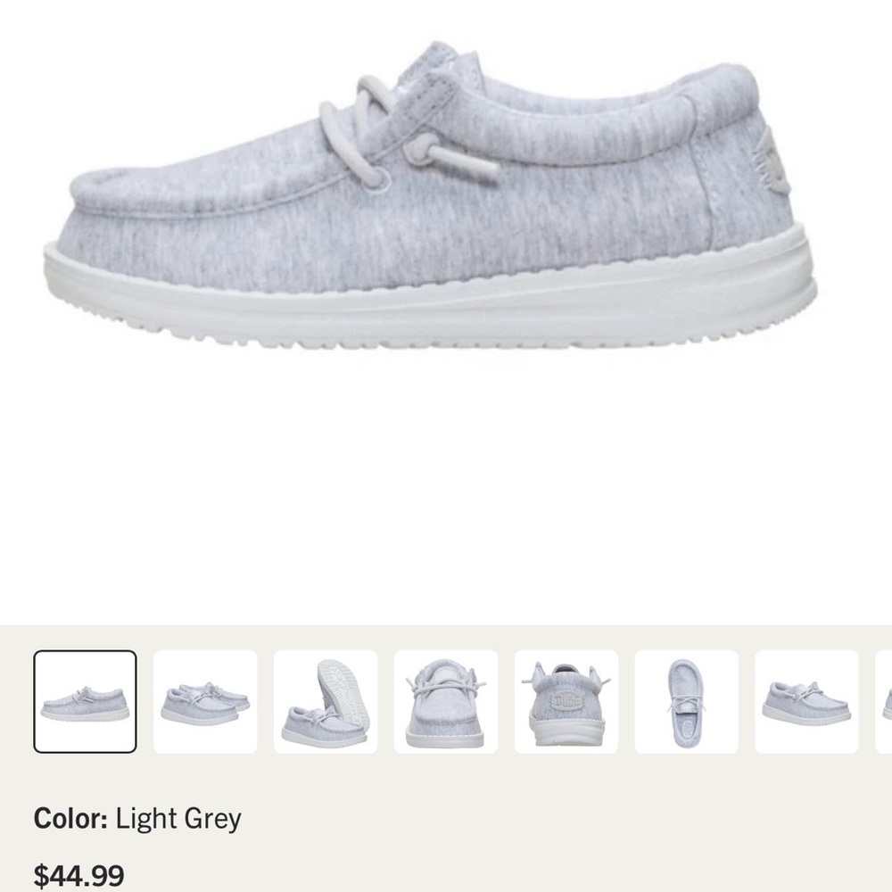 Hey Dude Kids' Soft Gray Moccasins
